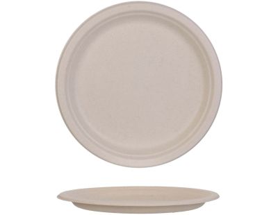 Set de 10 assiettes éco-responsables en blé 25 cm