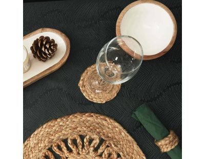 Set de 4 dessous de verre en jute 10 cm