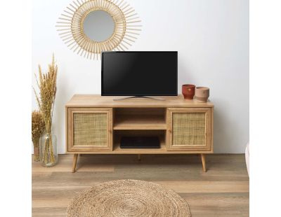 Set buffet 3 portes + meuble TV en bois 2 portes et table basse 1 tiroir Bali