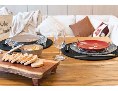 Set de table 38 cm (Lot de 6) (Noir)