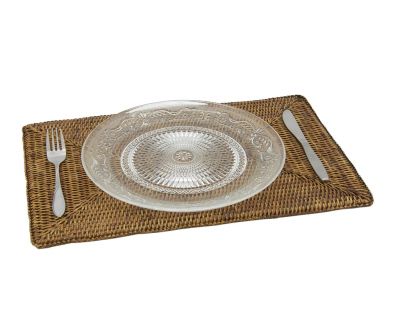 Set de table rectangulaire en rotin (Rotin antique)