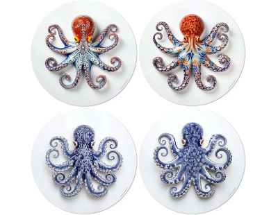 Set de table en vinyle 38 cm Octopus (Lot de 4 sets de table motifs assortis)