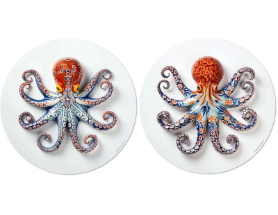 Set de table en vinyle 38 cm Octopus (Lot de 2 sets de table motifs assortis)