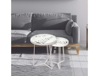 Set de 2 tables gigognes Wild (Blanc)