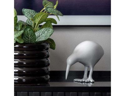 Statuette Kiwi en aluminium (Blanc)