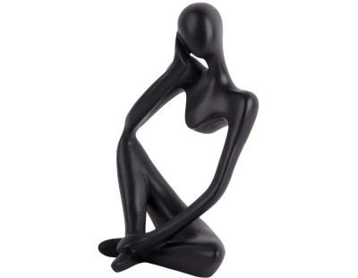 Statuette silhouette en polyrésine Imagine (Noir)