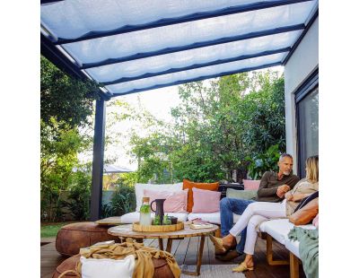 Stores de toit pour pergola effet lin Stockholm (Pour pergola Stockholm 3.4 x 9.5 m)