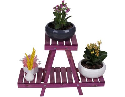 Support à plantes en bois Nave (Violet)