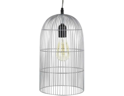 Suspension cage filaire 38 cm (Argent)