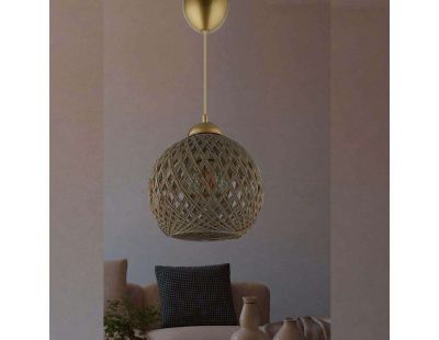 Suspension en plastique et coton chandelier (Argenté)