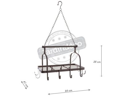 Suspension porte ustensiles en métal