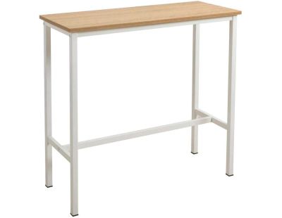 Table Haute en aggloméré et métal 100 x 40 x 90 cm Mola (White)