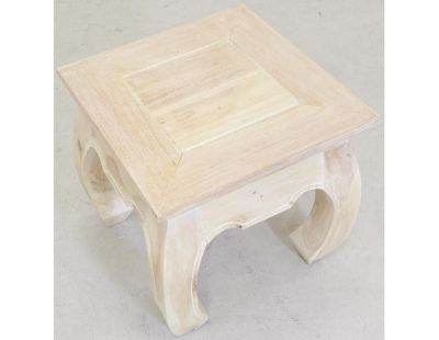 Table basse en acajou blanchi OPIUM (45 x 45)