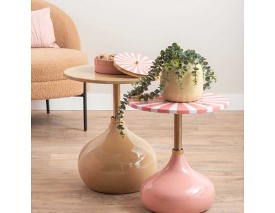 Table d'appoint en métal Candy Swirl (Rose)