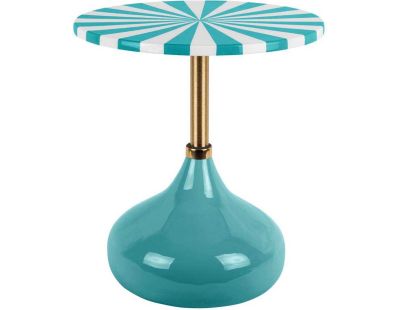 Table d'appoint en métal Candy Swirl (Turquoise)