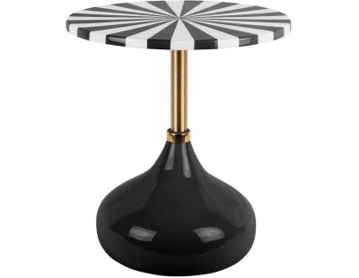 Table d'appoint en métal Candy Swirl (Noir)