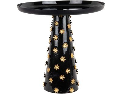 Table d'appoint en métal Golden Flowers