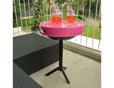 Table barbecue avec plateau amovible (Plateau rose)