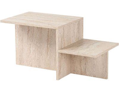 Table basse en aggloméré 80 x 40 x 40 cm Harmony (Beige)