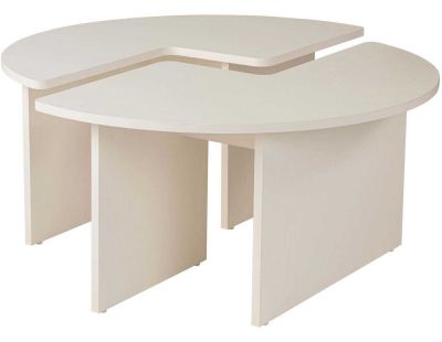 Table basse en aggloméré Moira (Blanc)