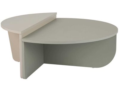 Table basse en aggloméré Podium (Vert et Beige)