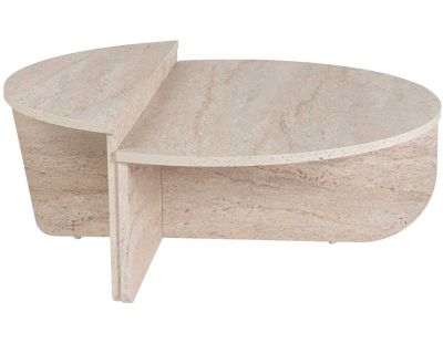 Table basse en aggloméré Podium (Travertine Travertine)