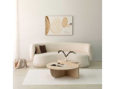 Table basse en aggloméré Podium (Beige travertine)