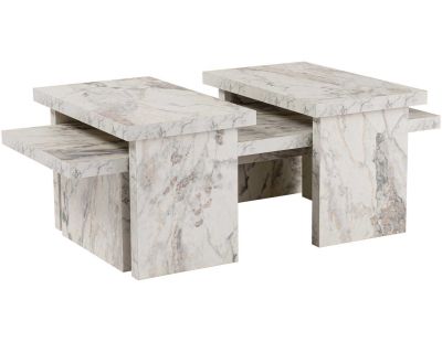 Table basse en aggloméré 110 x 45 x 41,4 cm Sanctuary (Beige marbré)