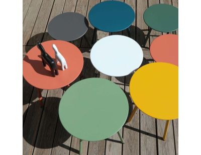 Table basse de jardin en acier Massai 40 cm (Vert light)