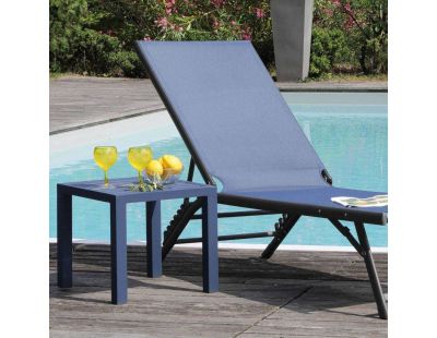 Table basse de jardin en aluminium Lou (Bleu)