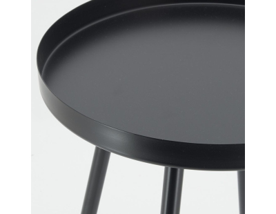 Table basse en métal (Ø 30 H 50 Noir)