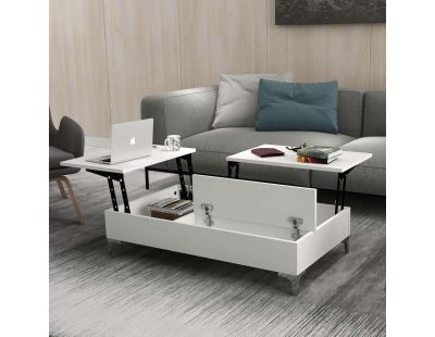 Table basse modulable en aggloméré Esinti (Blanc)