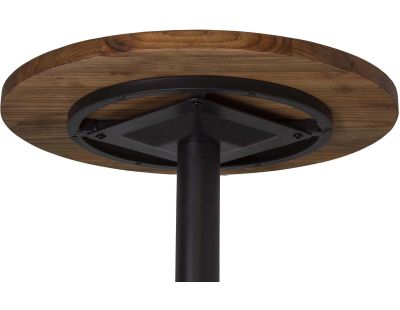 Table bistrot ronde plateau en bois d'orme 60 x 75 cm