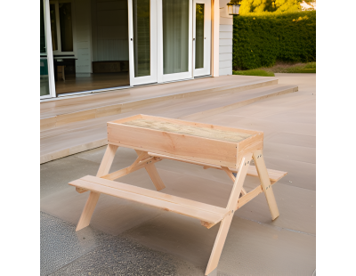 Table enfant avec bac à sable intégré