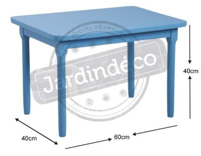 Table enfant en hêtre (Bleu)