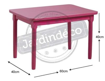 Table enfant en hêtre (Framboise)