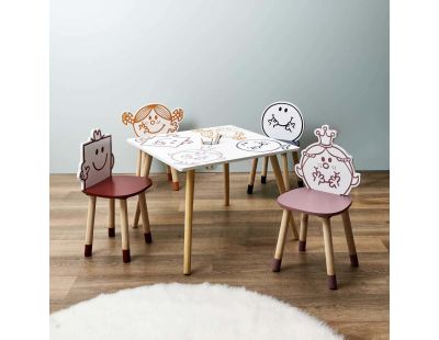 Table pour enfants avec pot à crayon intégré Monsieur Madame