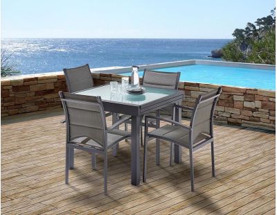 Table jardin Modulo 4 à 8 personnes (Gris)