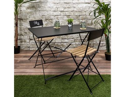 Table de jardin pliante Palerme  110 x 70 cm (Noir)