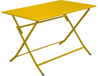 Table pliante en aluminium Lorita 110 cm (Tournesol)