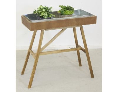 Table à rempoter en bois et métal