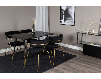 Table repas en MDF et acier Dipp 120 x 90 cm