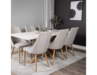 Table de repas 90 x 180 cm Piazza (Blanc)