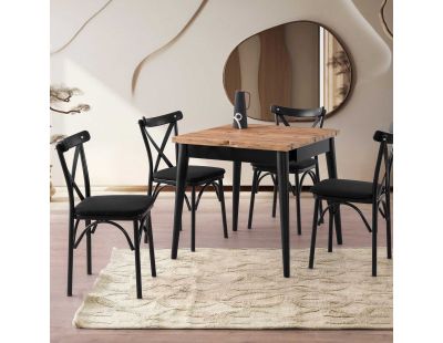 Table de repas extensible Totem (Noir, Marron)