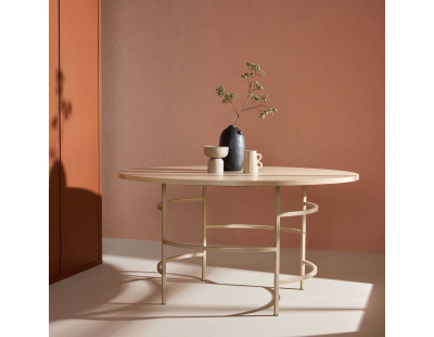 Table de repas ronde Ø140 cm Copenhagen (Beige)