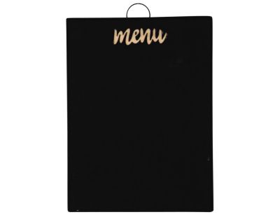 Tableau noir en métal effet ardoise Menu