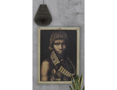 Tableau portrait femme africaine - Noir et blanc