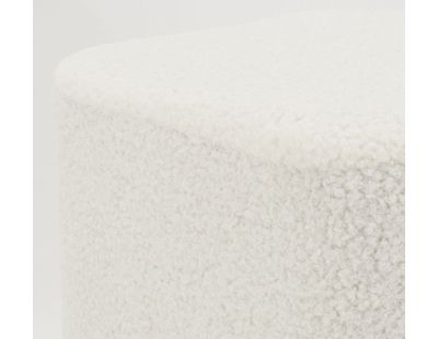 Tabouret carré enfant en coton bouclettes