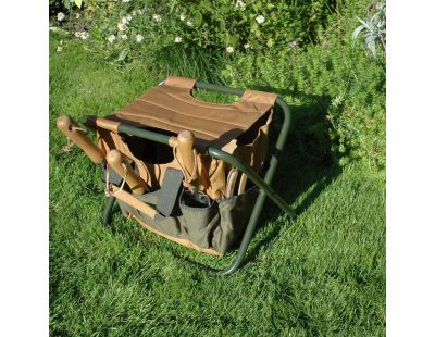 Tabouret sac range outils de jardinage