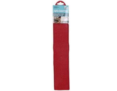 Tapis égouttoir longiligne en pvc (Rouge)